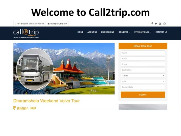 Dharamshala Volvo Tour Package - Call2trip