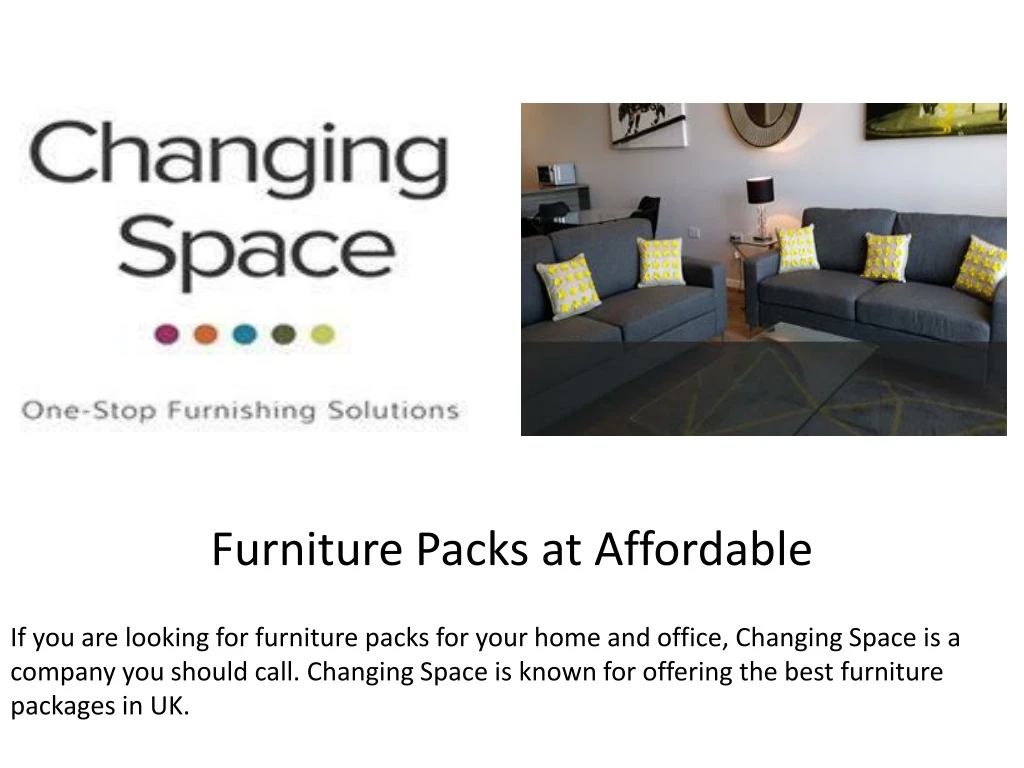 furniture packs at affordable