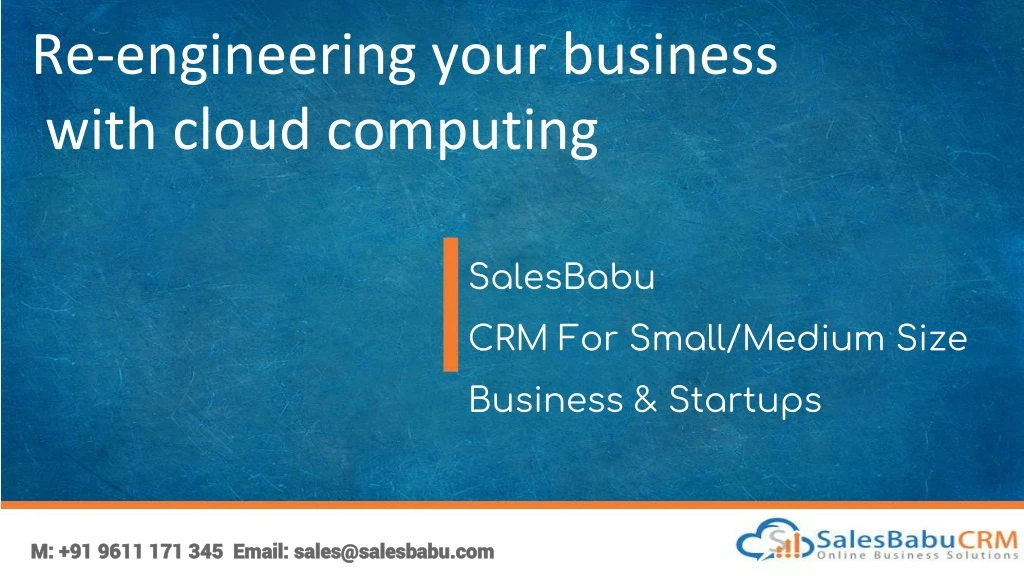 re engineering your business with cloud computing