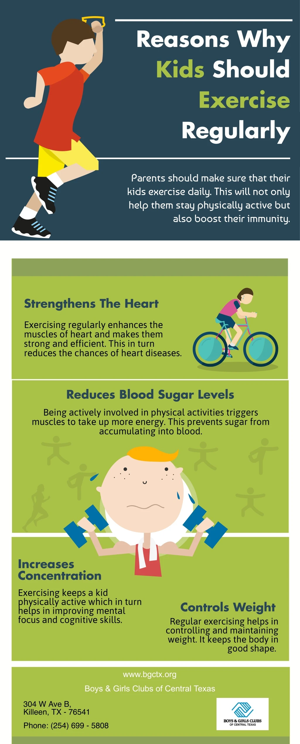 reasons why kids should exercise regularly