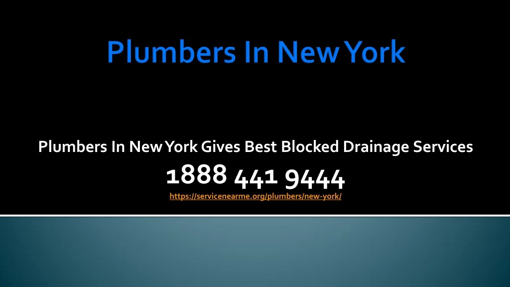 plumbers in new york gives best blocked drainage