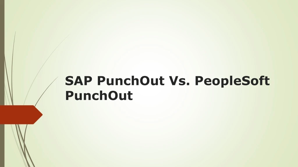 sap punchout vs peoplesoft punchout
