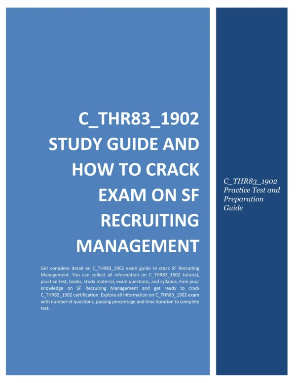 How to Start Preparation for SAP SF RM (C_THR83_1902) Certification Exam?