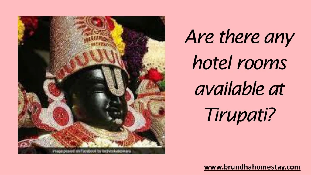 are there any hotel rooms available at tirupati