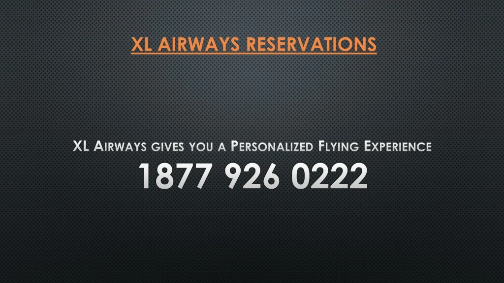 xl airways reservations