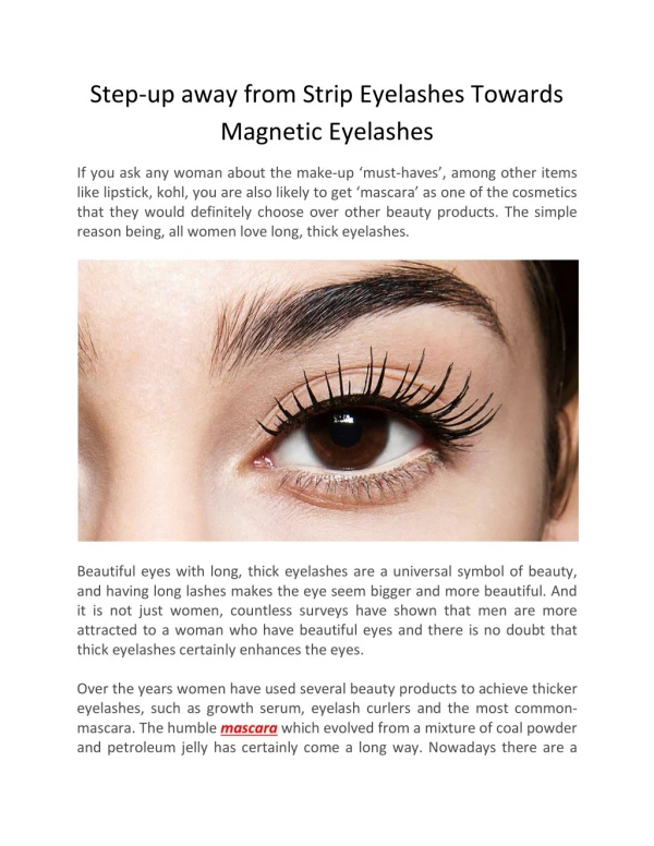 Step-up away from Strip Eyelashes Towards Magnetic Eyelashes - MoxieLash