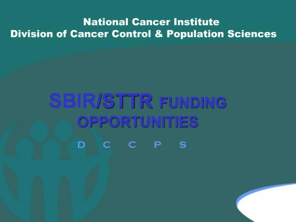 National Cancer Institute Division of Cancer Control Population Sciences
