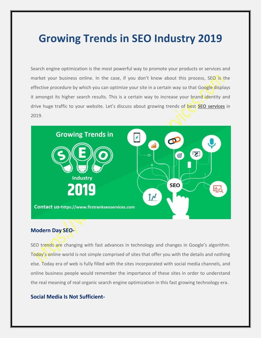 growing trends in seo industry 2019