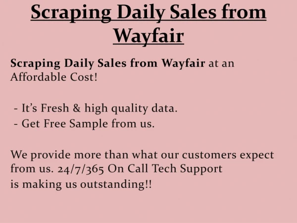 Scraping Daily Sales from Wayfair