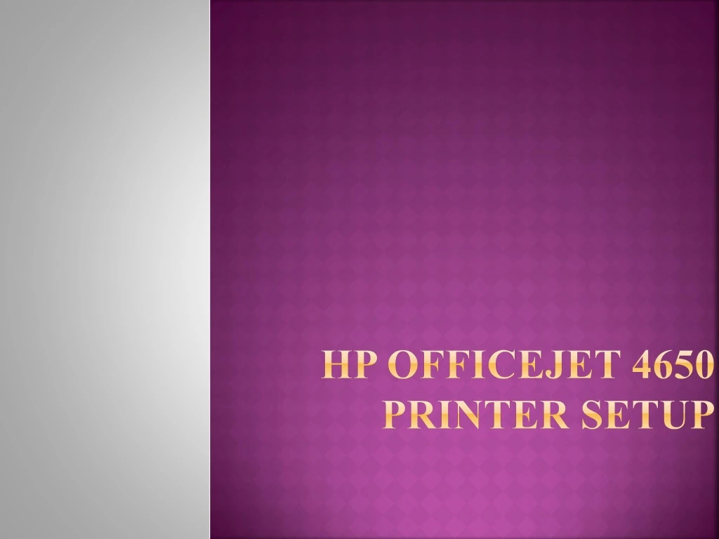 hp officejet 4650 printer setup