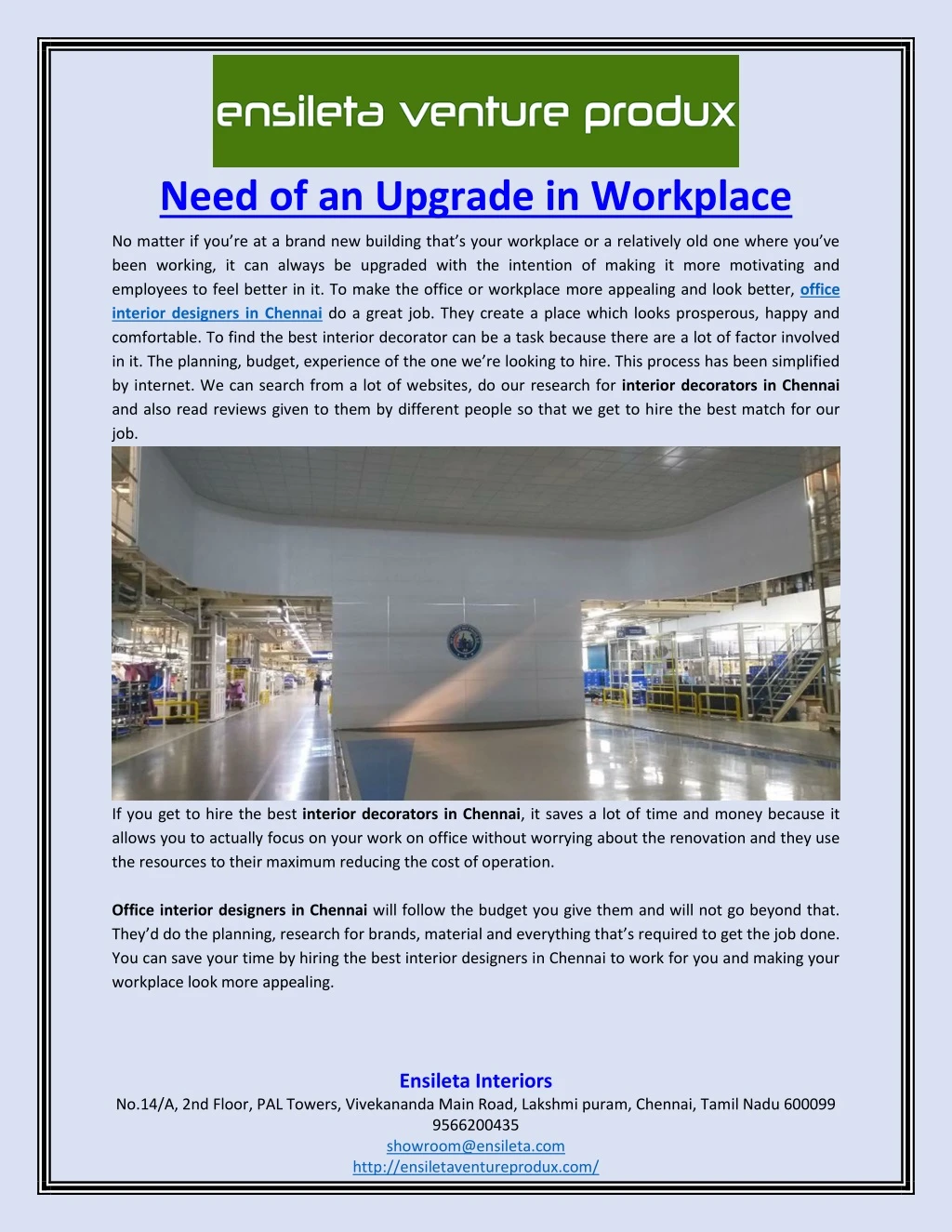 need of an upgrade in workplace