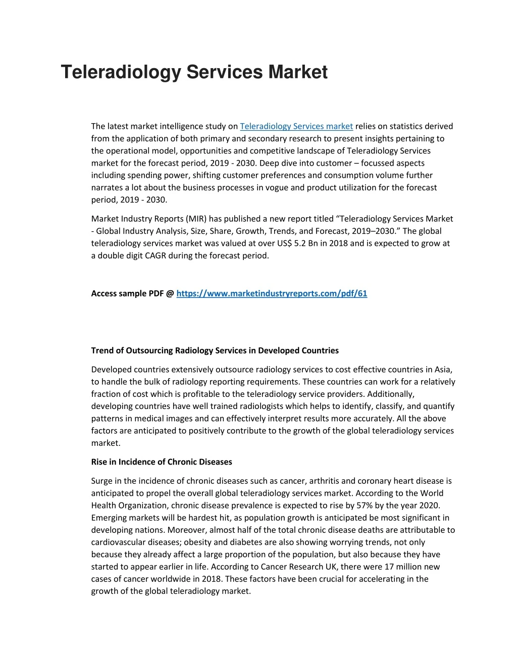 teleradiology services market