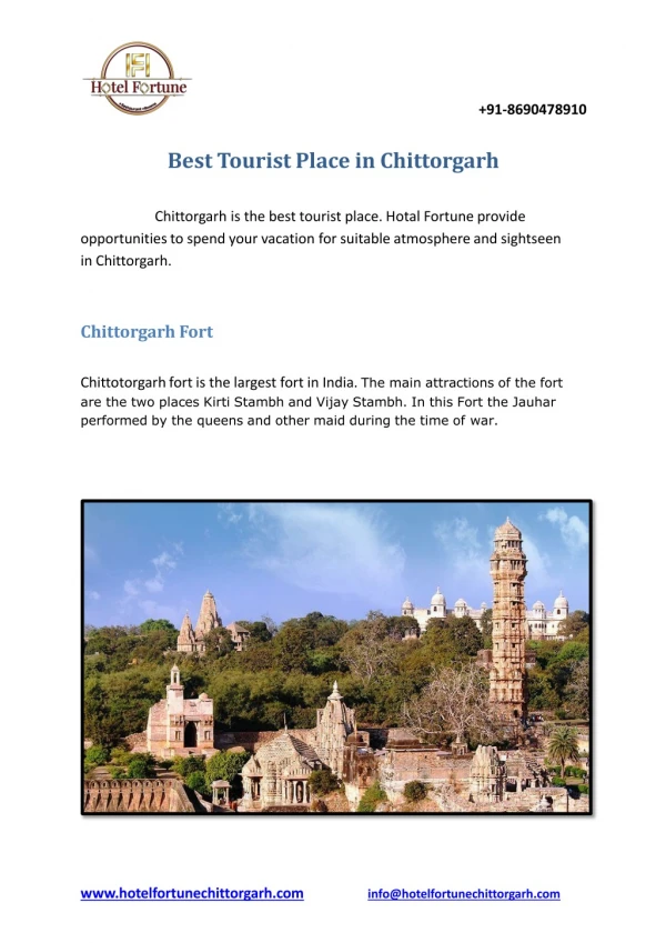 Best Tourist Place in Chittorgarh