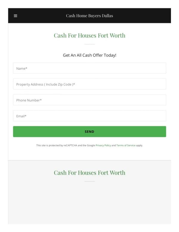 Cash For Houses Fort Worth