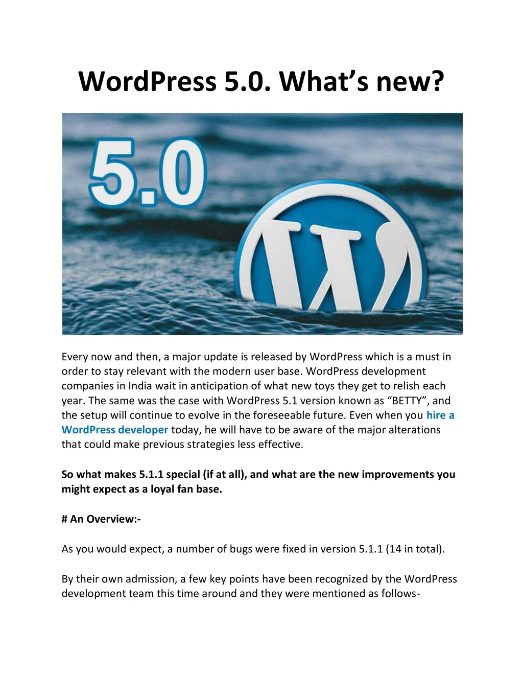 wordpress 5 0 what s new
