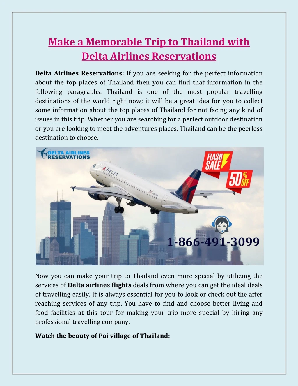 make a memorable trip to thailand with delta