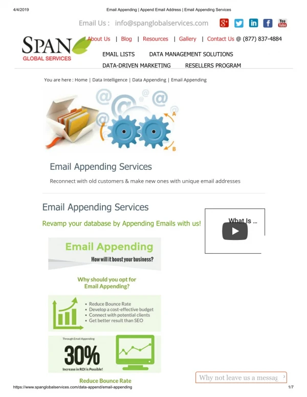 Email Appending Services - Span Global Services