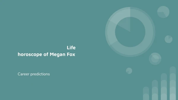 Life horoscope of Megan Fox