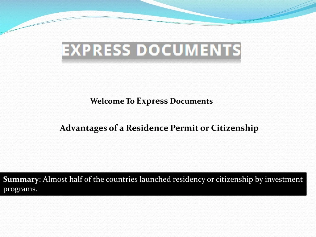 welcome to express documents