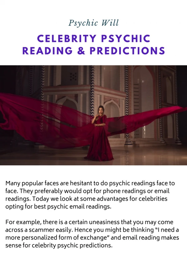 Celebrity Psychic Reading & Predictions
