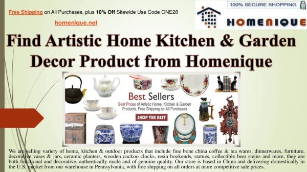 Find Artistic Home Kitchen & Garden Decor Product from Homenique