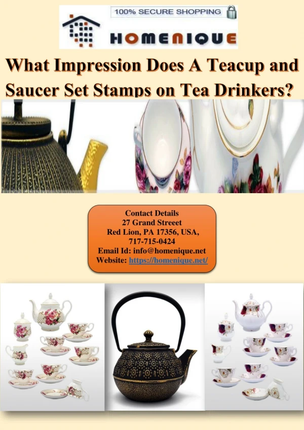 What Impression Does A Teacup and Saucer Set Stamps on Tea Drinkers?