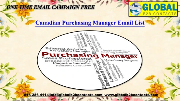 Canadian Purchasing Manager Email List