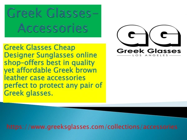 Greek Glasses-Accessories