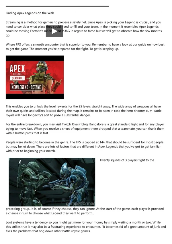 What You Should Do to Find Out About Apex Legends Before You're Left Behind