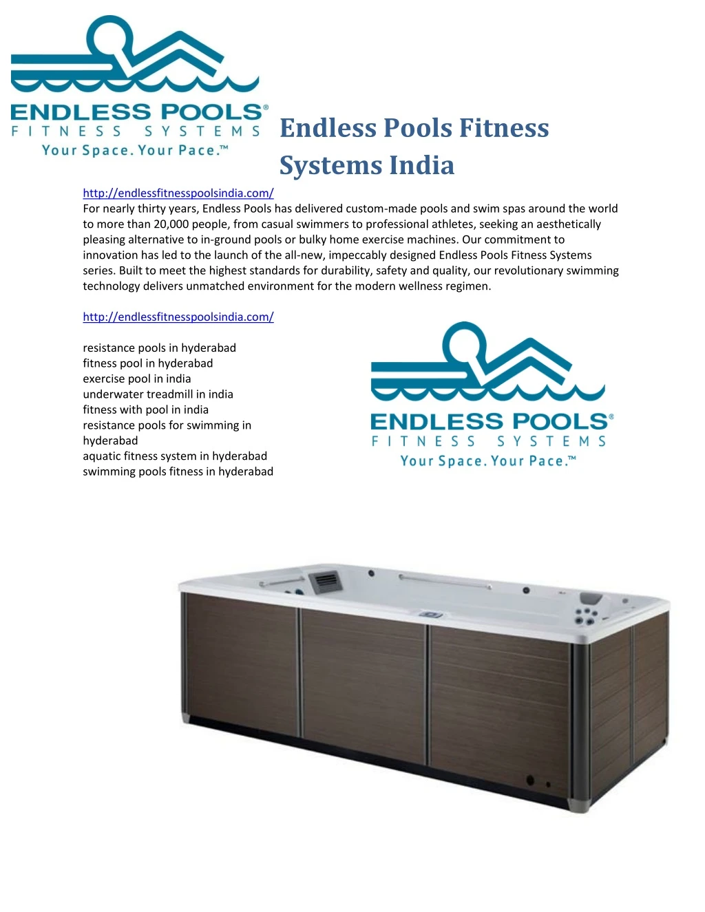 endless pools fitness systems india