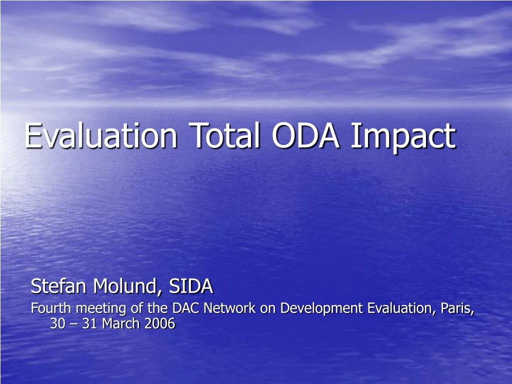 evaluation total oda impact