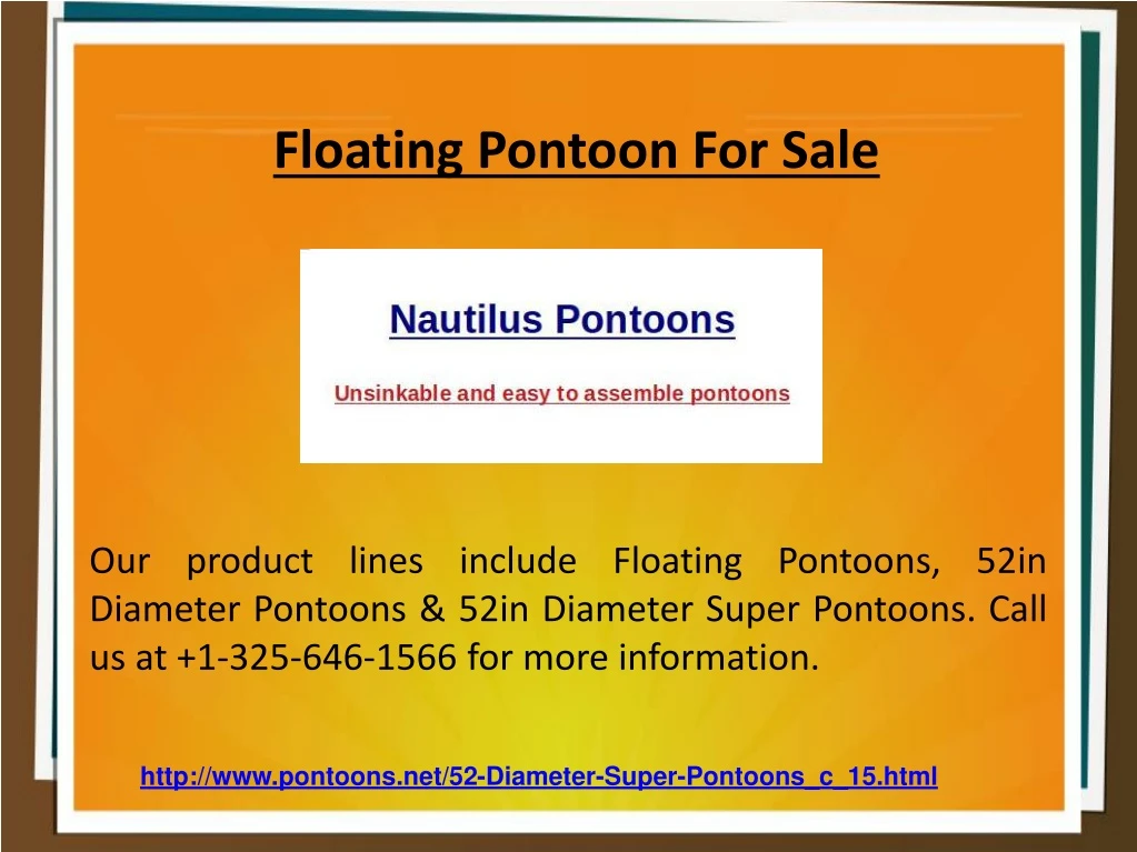 floating pontoon for sale