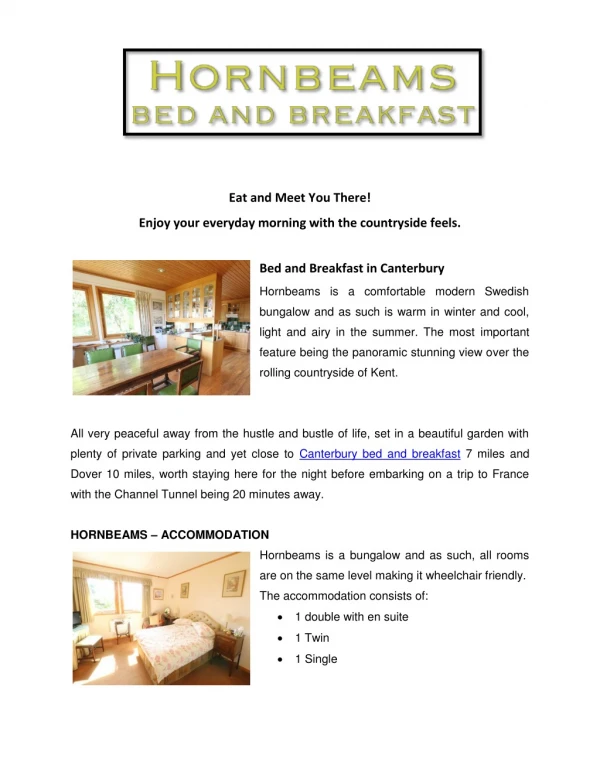 Amazing Bed And Breakfast In Canterbury