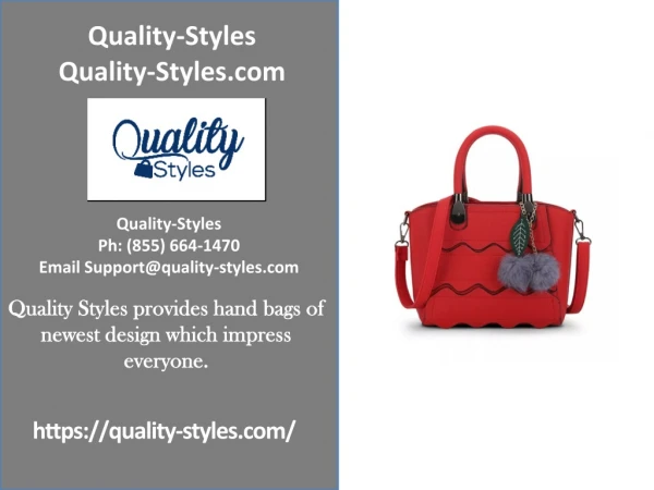 Quality-Styles Stylish Travel Bags - Ph (855) 664-1470