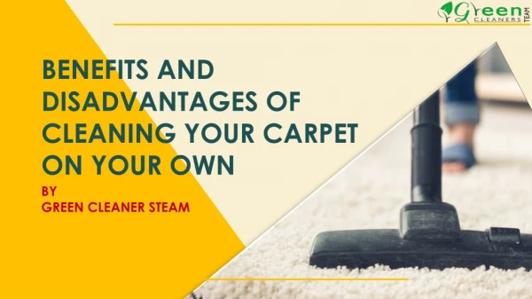 Benefits and Disadvantages of Cleaning your Carpet on your own
