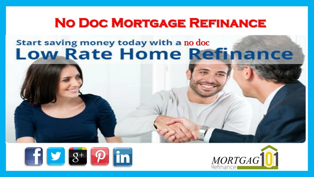 no doc mortgage refinance