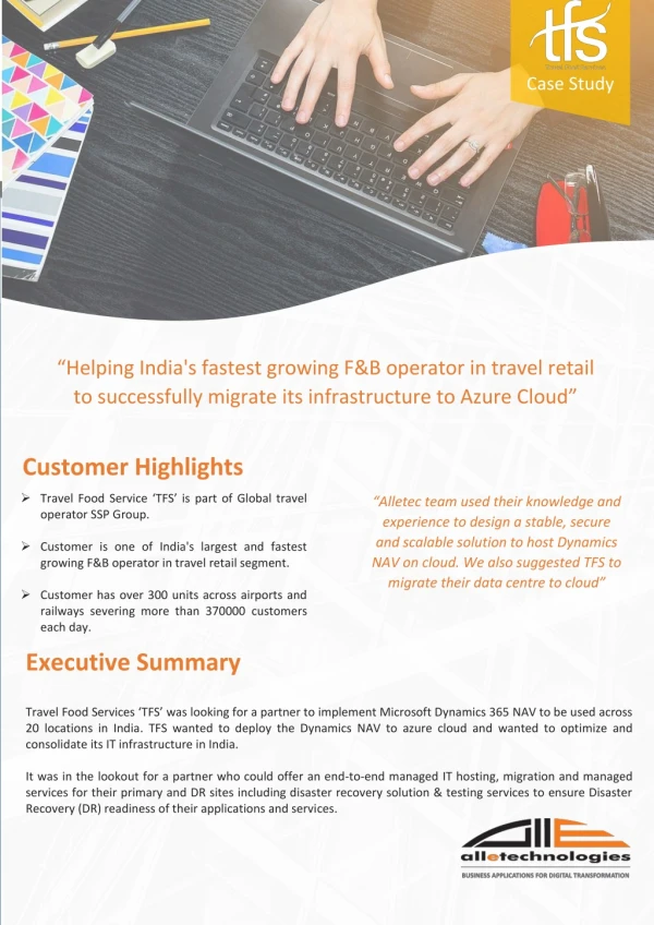 TFS - Leading Travel Food Retail Company