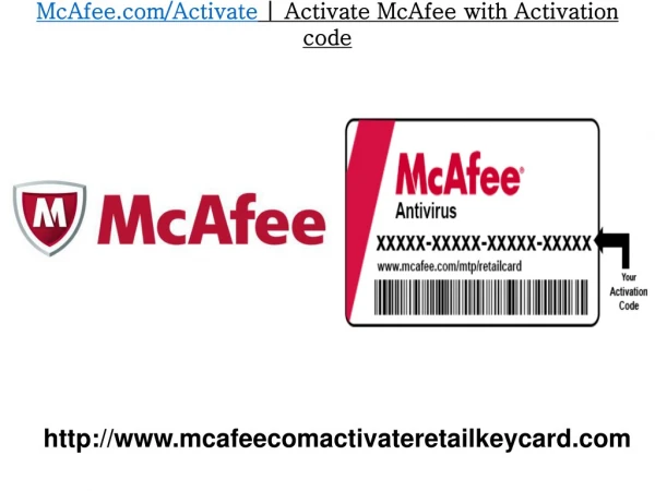 McAfee.com/Activate McAfee Activate with Activation code