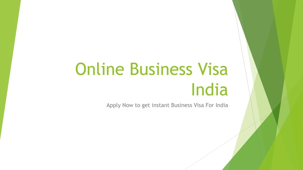 online business visa india
