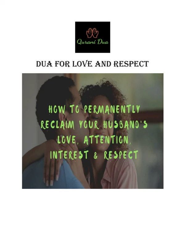 Dua For Love And Respect