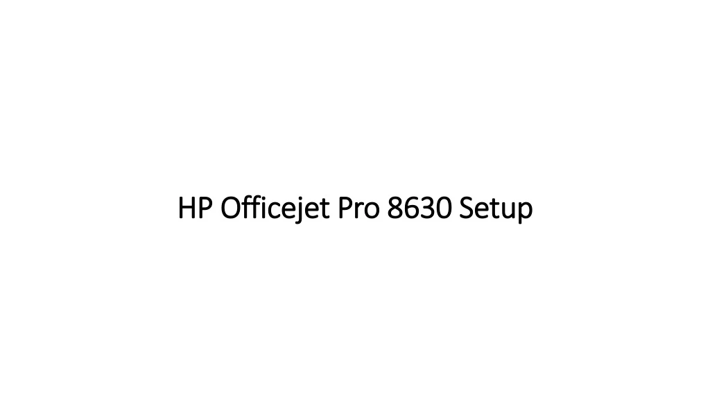 hp officejet pro 8630 setup