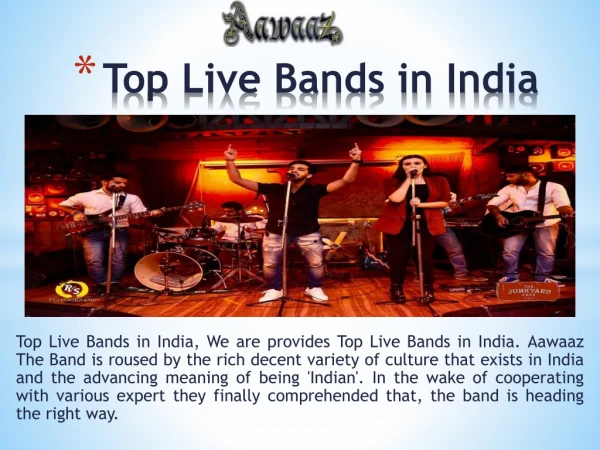 Top Live Bands in India | Top 10 Top Live Bands in India