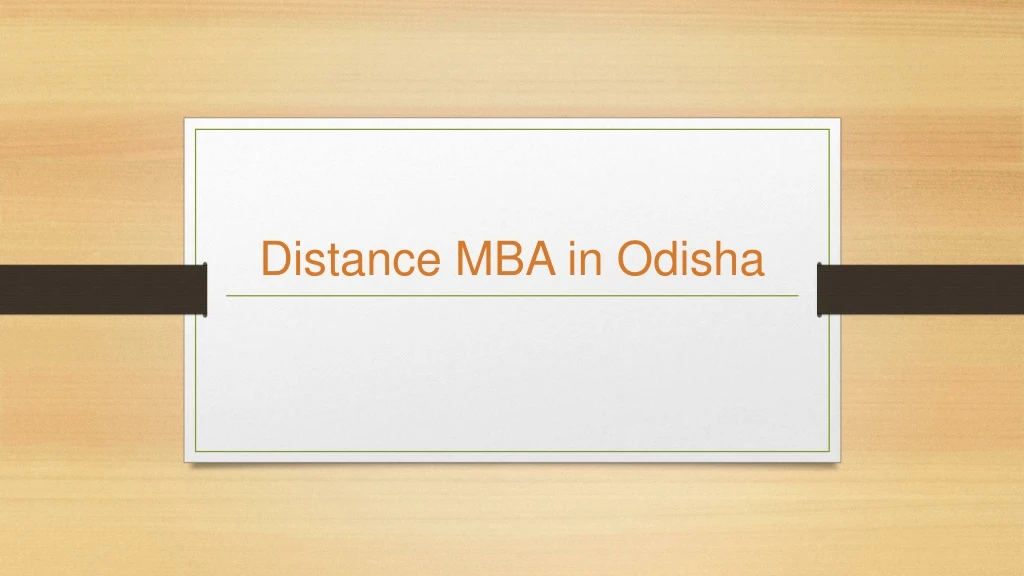 distance mba in odisha