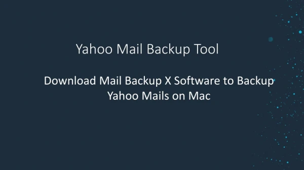 Yahoo Backup Tool