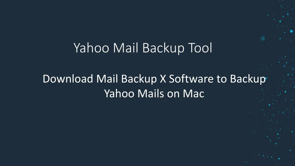 yahoo mail backup tool