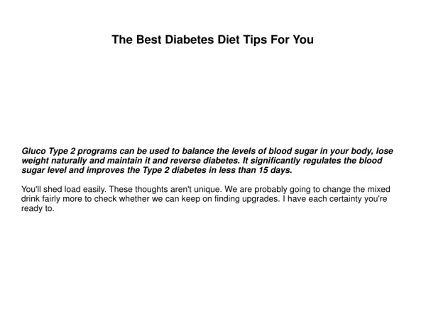 The Best Diabetes Diet Tips For You