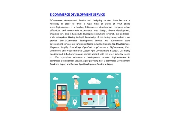 E-commerce Development Service | Custom App Development | In Jaipur