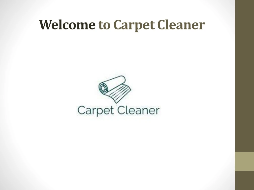 welcome to carpet cleaner