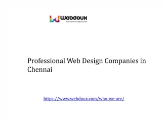 Professional Web Design Companies in Chennai