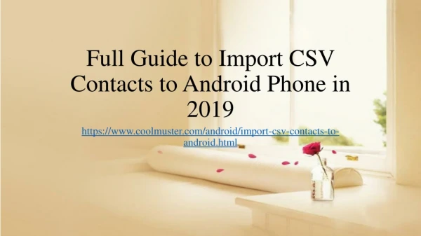 Top 3 Methods to Import CSV Contacts to Android in 2019